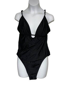 J.Crew Black One-Piece Swimsuit Womens Size 10 Adjustable Straps Lightweight